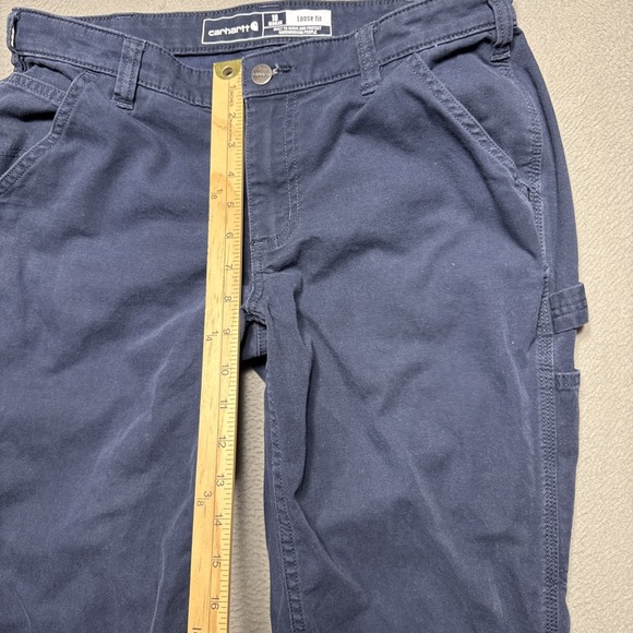Carhartt Rugged Flex Loose Fit Pants Womens Sz 10 (32x30) Blue Utility Workwear - Picture 4 of 12